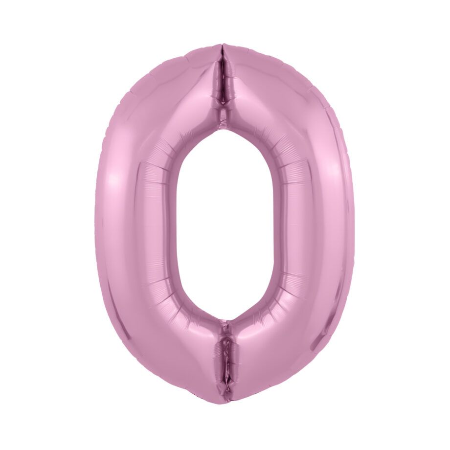 Balon din folie Cifra "0" 102 cm (40") Flamingo