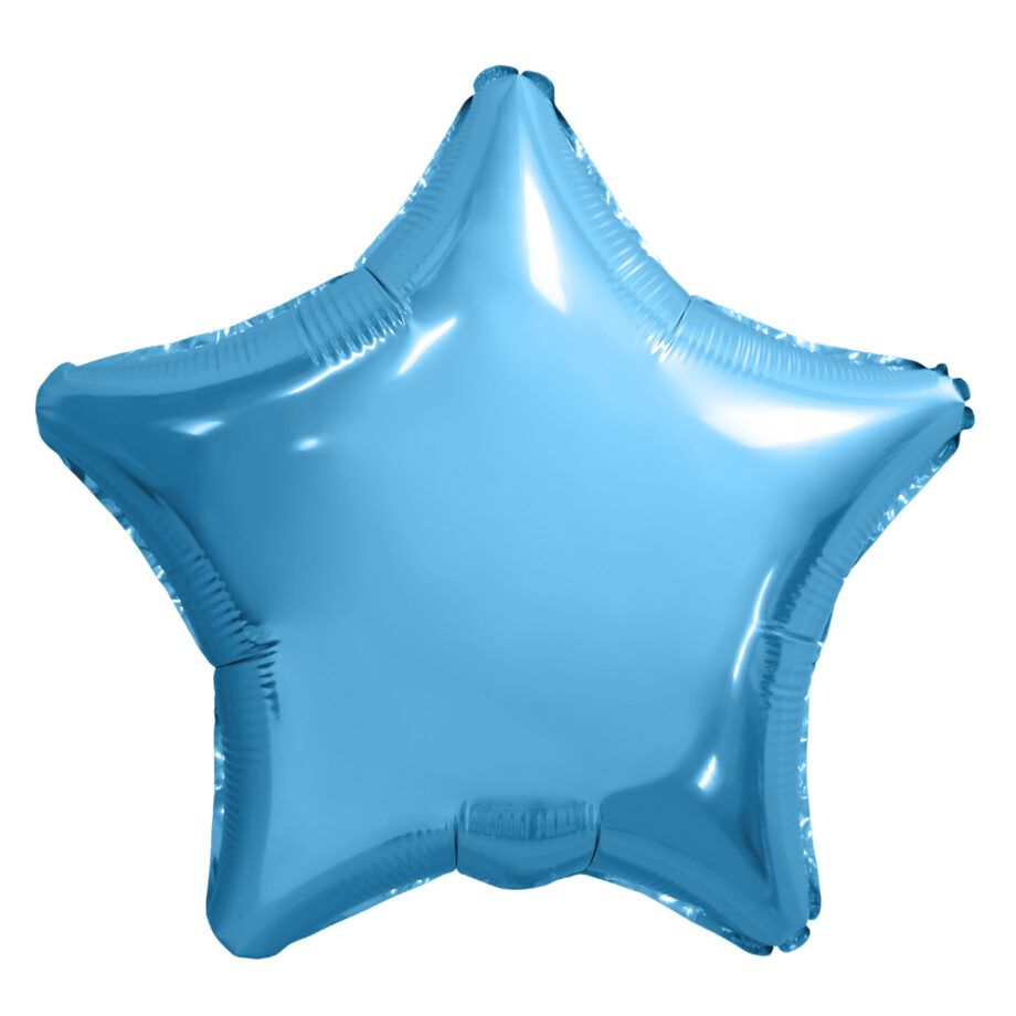 Balon din folie Stea 48 cm (19") albastru deschis