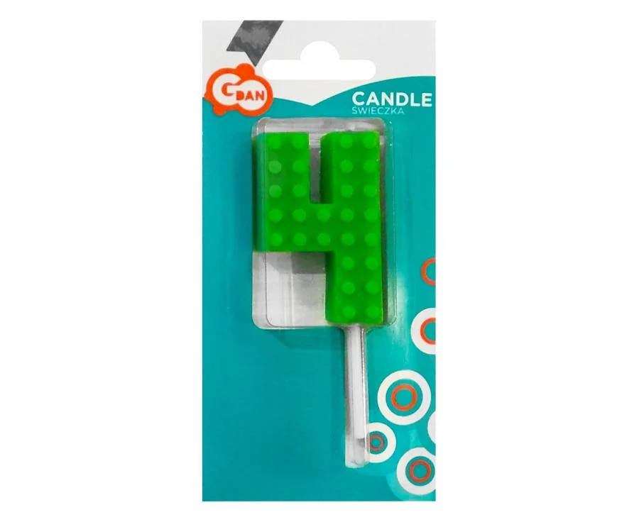 Lumanare pentru tort Cifra 4 Blocks 5,5 cm