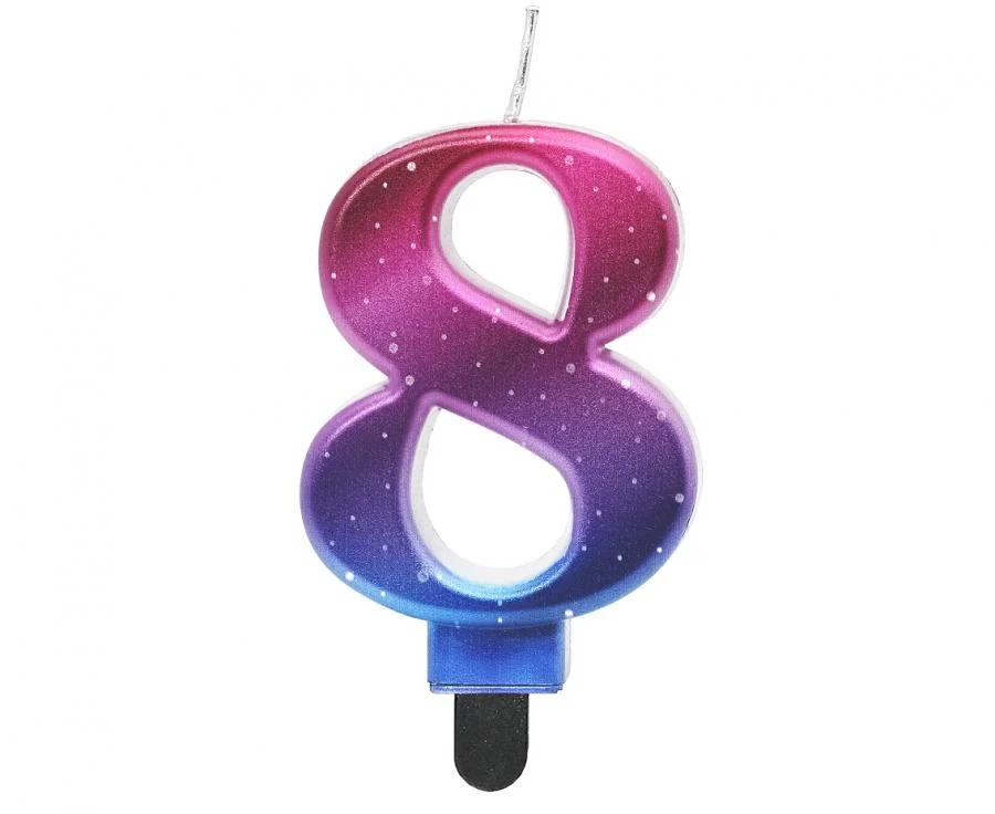 Lumanare pentru tort Cifra 8 Night Sky 8 cm — изображение 2