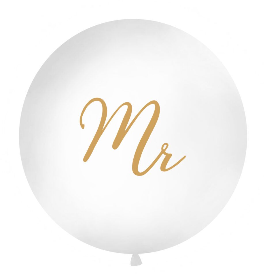 Balon latex 1 m, Mr, alb