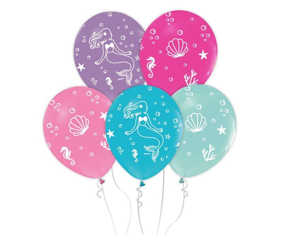 Set baloane latex 30 cm (12") Lumea subacvatică, 5 baloane