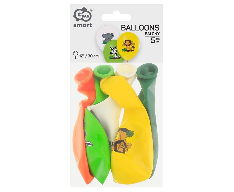 Set baloane latex 30 cm (12") Safari, 5 baloane - imagine 2